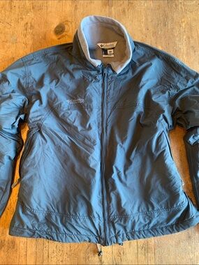 Columbia Men's Gray Green Performance Jacket with Fleece Collar